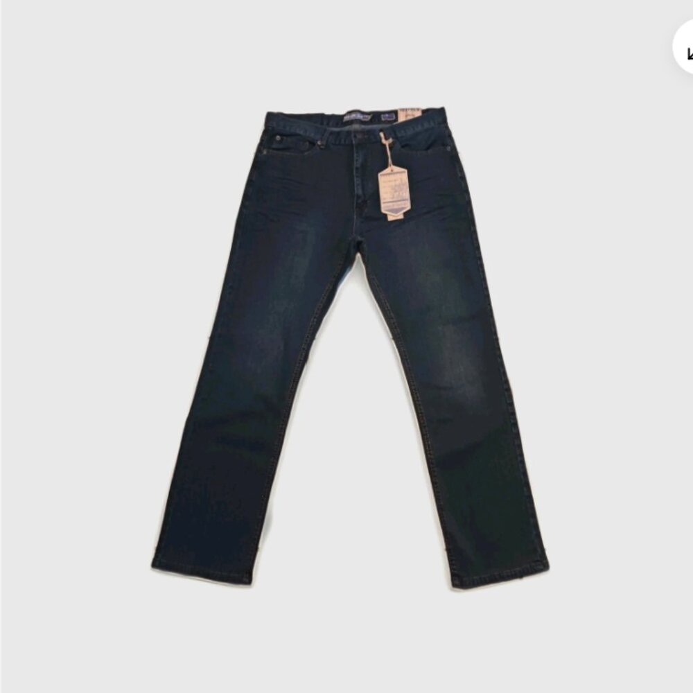 Recycled Blues mens Jeans 34 x 32 Slim Straight Stretch Denim Indigo Blue 120382 - Picture 3 of 12